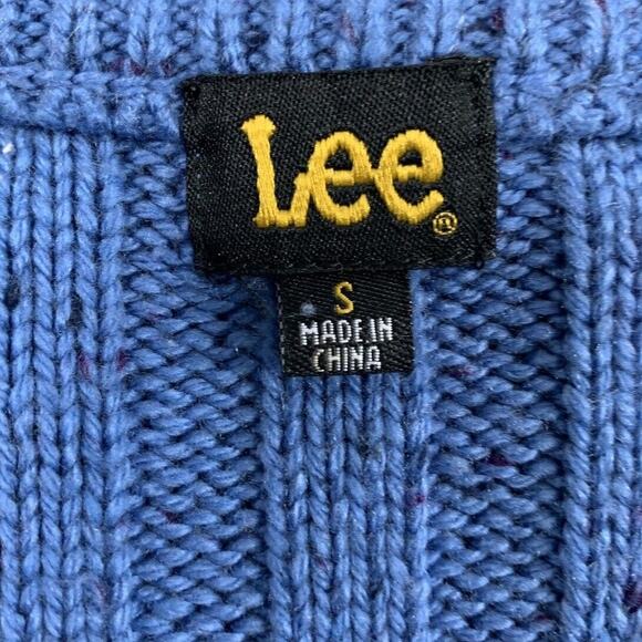 Lee Tunic Sweater Womens Small Blue Ribbed Knit Long Cozy - Picture 3 of 10